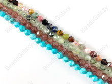 Load image into Gallery viewer, Handcut Gemstones Starcut Faceted Natural Gemstone Beads Around 15&quot;
