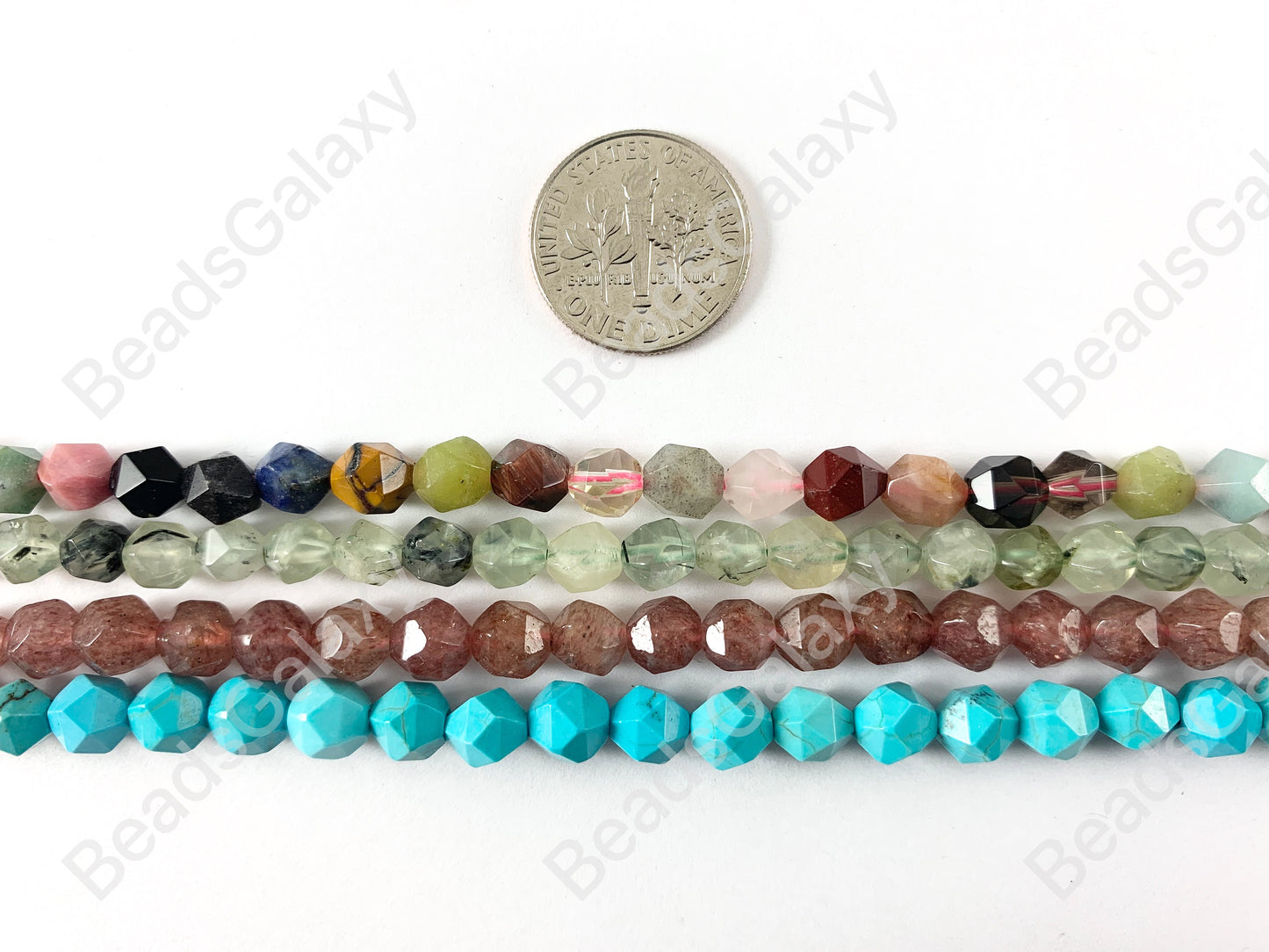 Handcut Gemstones Starcut Faceted Natural Gemstone Beads Around 15"