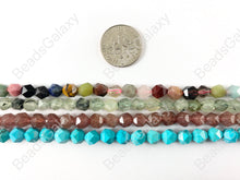 Load image into Gallery viewer, Handcut Gemstones Starcut Faceted Natural Gemstone Beads Around 15&quot;
