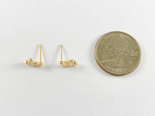 Load image into Gallery viewer, Real 18K Gold Plated Pave Star Earring Stud Over Copper 5pairs
