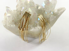 Load image into Gallery viewer, 18K Gold Plated/Silver Plated Dangle Fringe Metal Tassels Over Brass 8pcs
