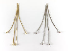 Load image into Gallery viewer, Gold/Silver Plated Dangle Metal Tassels Over Brass 6pcs
