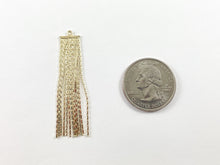 Load image into Gallery viewer, 18K Gold Plated/Silver Plated Dangle Fringe Metal Tassels Over Brass 8pcs
