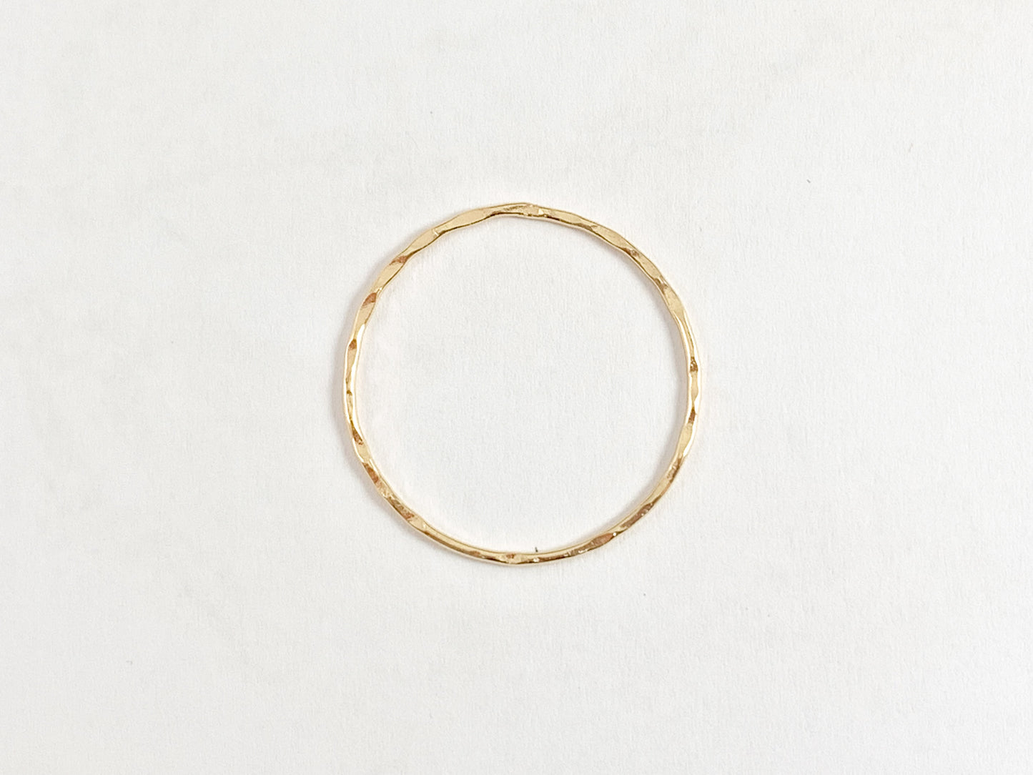 Real 18K Gold Plated Hammered Etched 30mm Circles Over Brass 10pcs