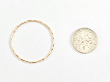 Load image into Gallery viewer, Real 18K Gold Plated Hammered Etched 30mm Circles Over Brass 10pcs
