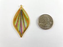 Load image into Gallery viewer, Marquis Pendant with Rainbow Silk Threaded Center
