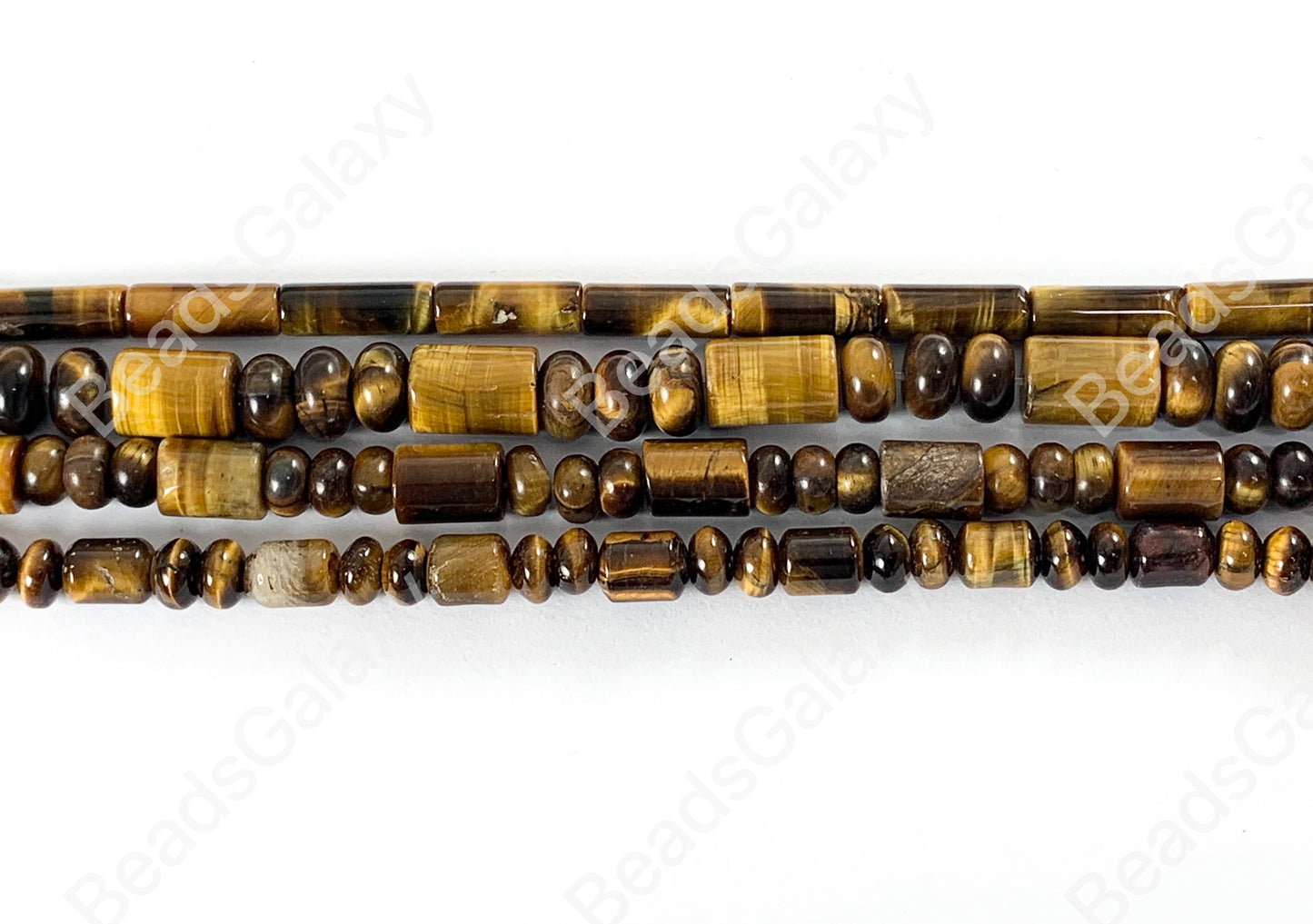 Tiger's Eye Yellow Brown Rondelle Tube Cylinder Barrel Natural Genuine Gemstone Beads 5-8mm Around 14"-15"