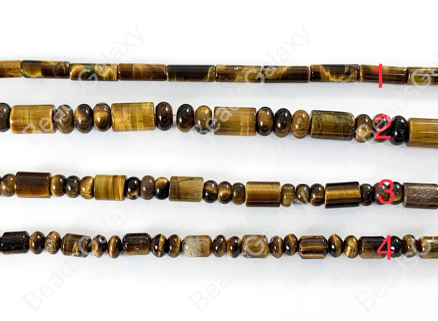 Tiger's Eye Yellow Brown Rondelle Tube Cylinder Barrel Natural Genuine Gemstone Beads 5-8mm Around 14"-15"