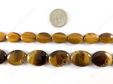 Load image into Gallery viewer, Tiger&#39;s Eye Yellow Brown Oval Long Oval Rice Smooth Natural Genuine Gemstone Beads 15x20 10x14 12x25 8x16mm Around 14&quot;-15&quot;
