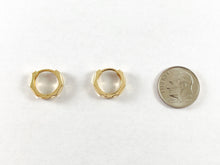 Load image into Gallery viewer, 18K Gold Plated Dainty Minimalist Wavy Earring Huggies 5 pairs
