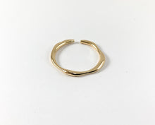 Load image into Gallery viewer, 18K Gold Plated Copper Plain Wavy Band Dainty Adjustable Ring 6pcs
